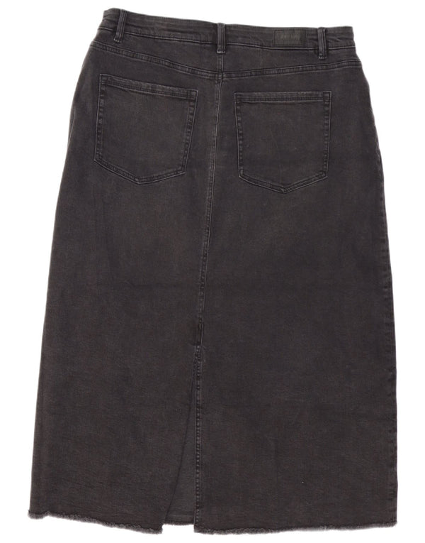 Fusta de blugi Per Una pentru femei Marks & Spencer UK 18 XL W38 bumbac negru