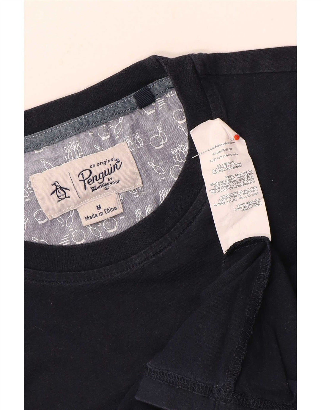 Tricou pentru bărbați Penguin Top Mediu Bleumarin Bumbac