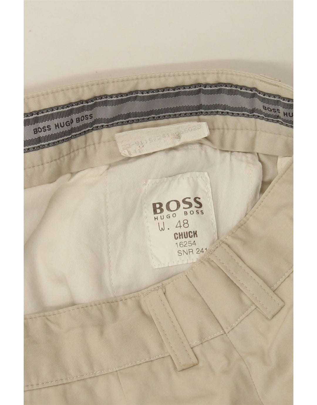 HUGO BOSS Pantaloni de costum Chuck drepti pentru bărbați IT 48 Medium W30 L31 Bej