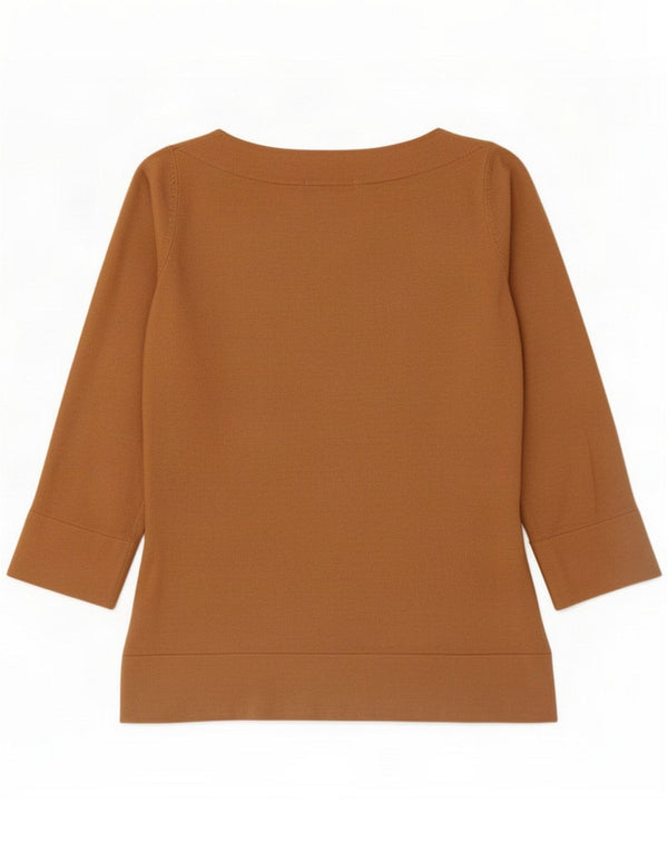 Marks & Spencer Top pentru femei cu mâneci 3/4 UK 10 Small Brown Viscose
