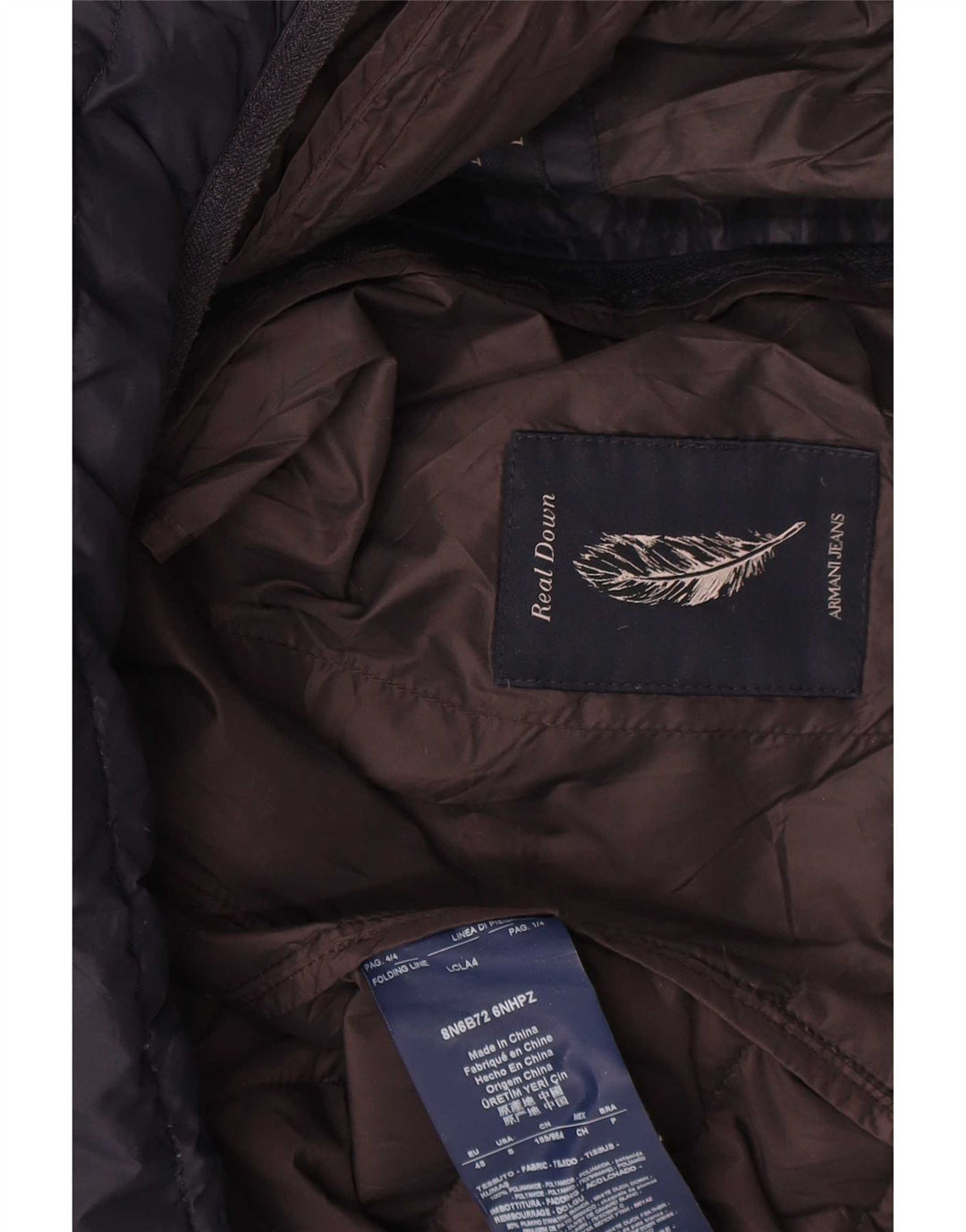 Jachetă căptușită pentru bărbați Armani Jeans IT 48 Medium Bleumarin Poliamidă