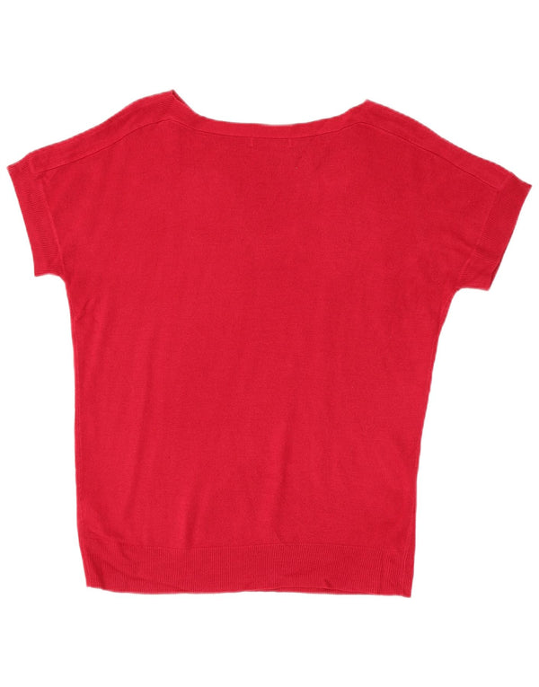 Pulover pentru femei Marks & Spencer cu gâtul cu barca UK 12 Medium Red