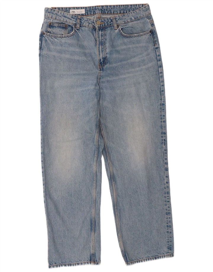 Blugi drepti pentru femei Zara EU 46 XL W36 L29 Albastru