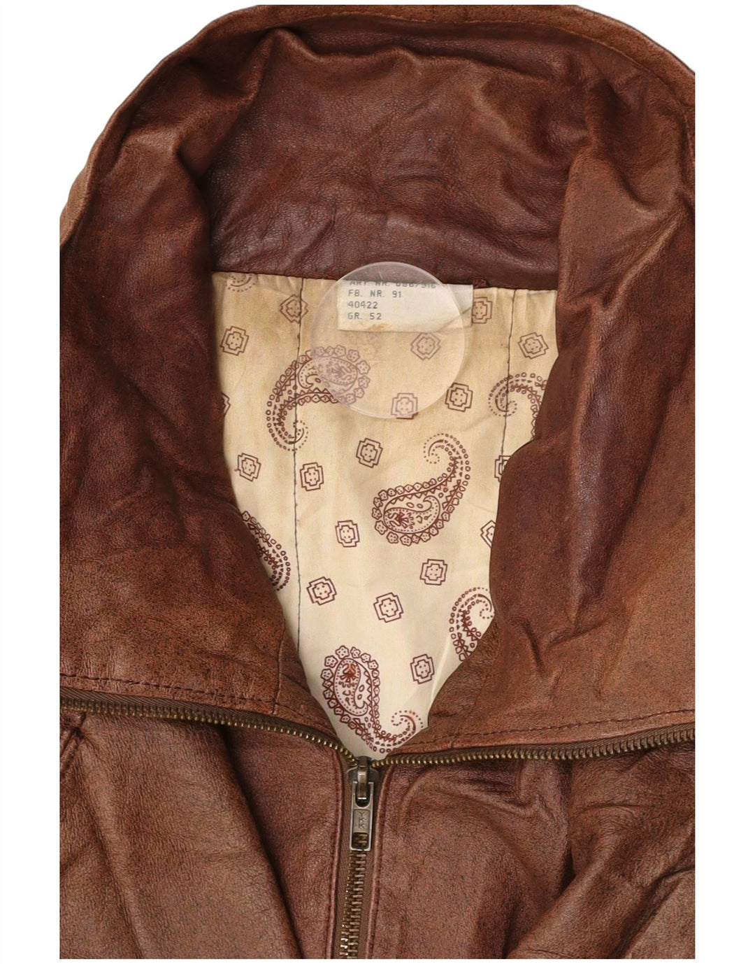 Jachetă de piele pentru bărbați VINTAGE IT 52 XL maro