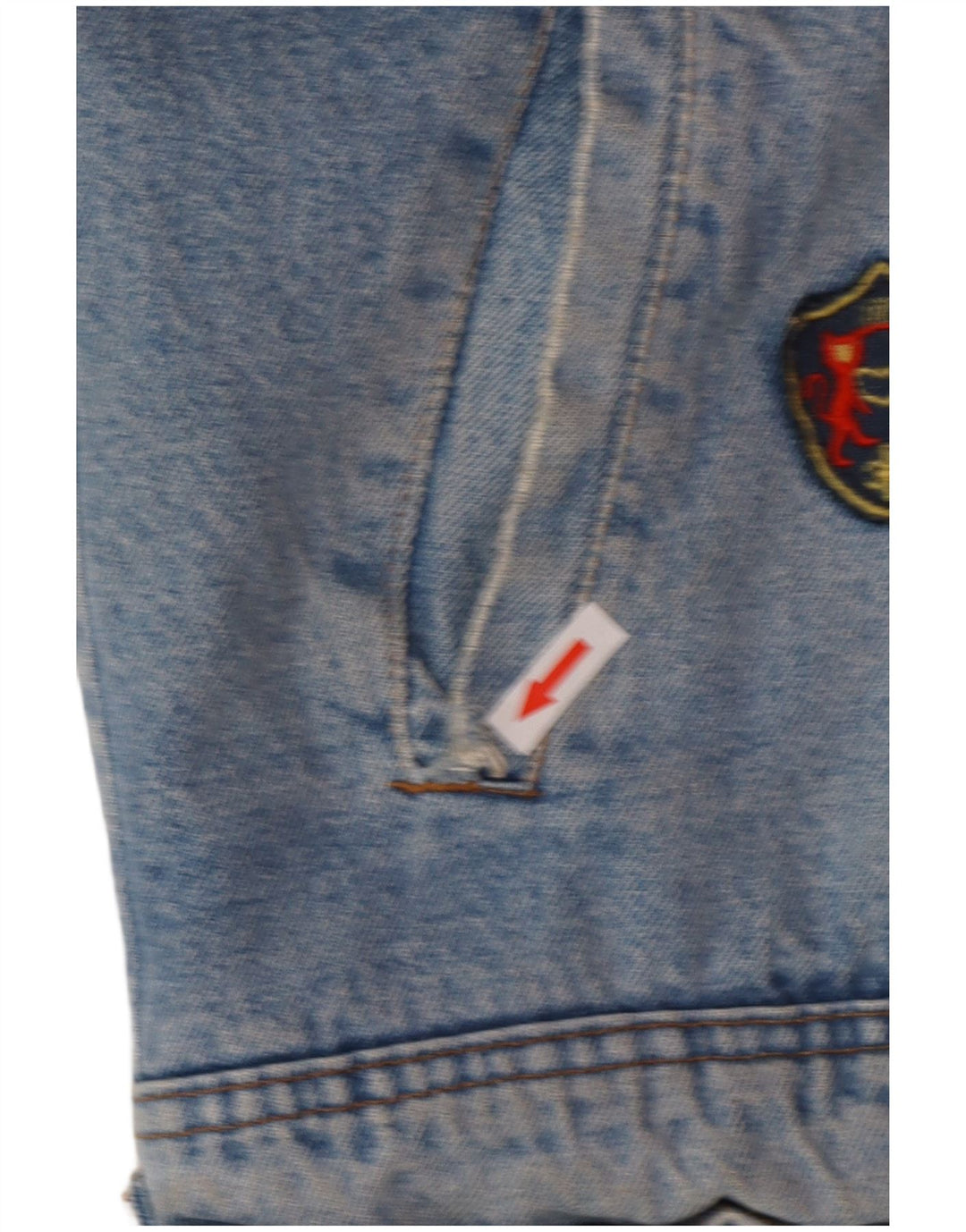 POP 84 Jachetă pentru bărbați din denim Sherpa UK 38 Medium Blue