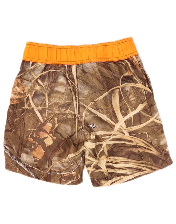 Pantaloni scurti de baie VINTAGE pentru baieti 4-5 ani poliester camuflaj maro