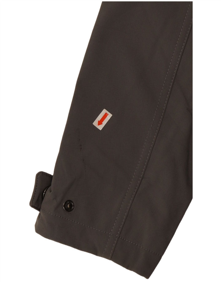 CALVIN KLEIN Jachetă Windbreaker cu glugă pentru femei UK 6 XS Poliester gri