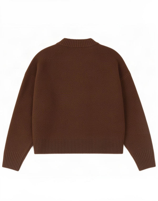 Pulover supradimensionat pentru femei Zara, cu gât de barcă, UK 10 Mic Maro