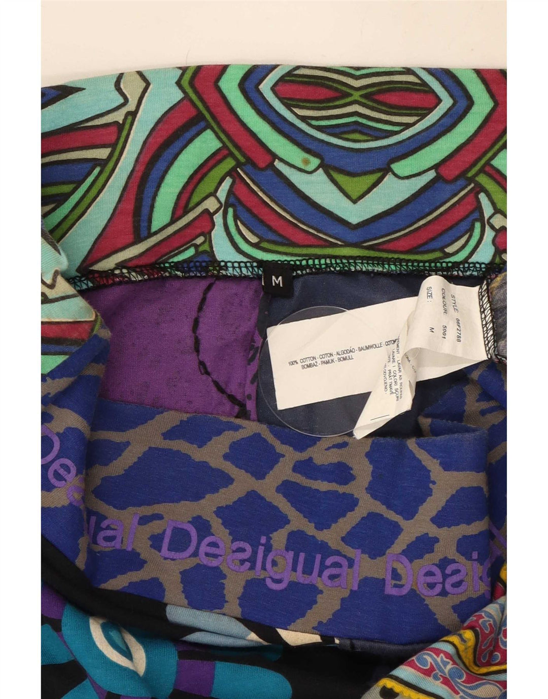 Fusta A-Line Desigual pentru femei, medie W30, multicoloră, cachetele