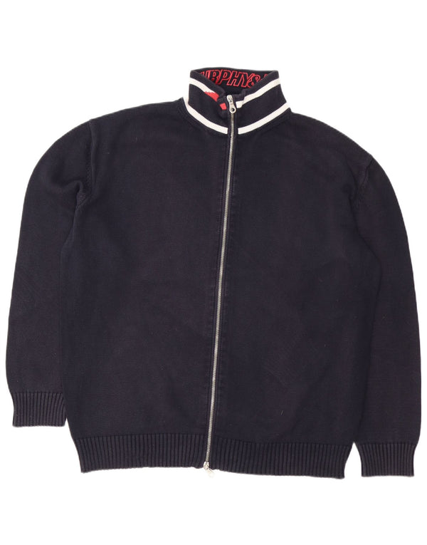 Pulover cardigan grafic pentru bărbați Murphy & Nye 2XL bumbac bleumarin