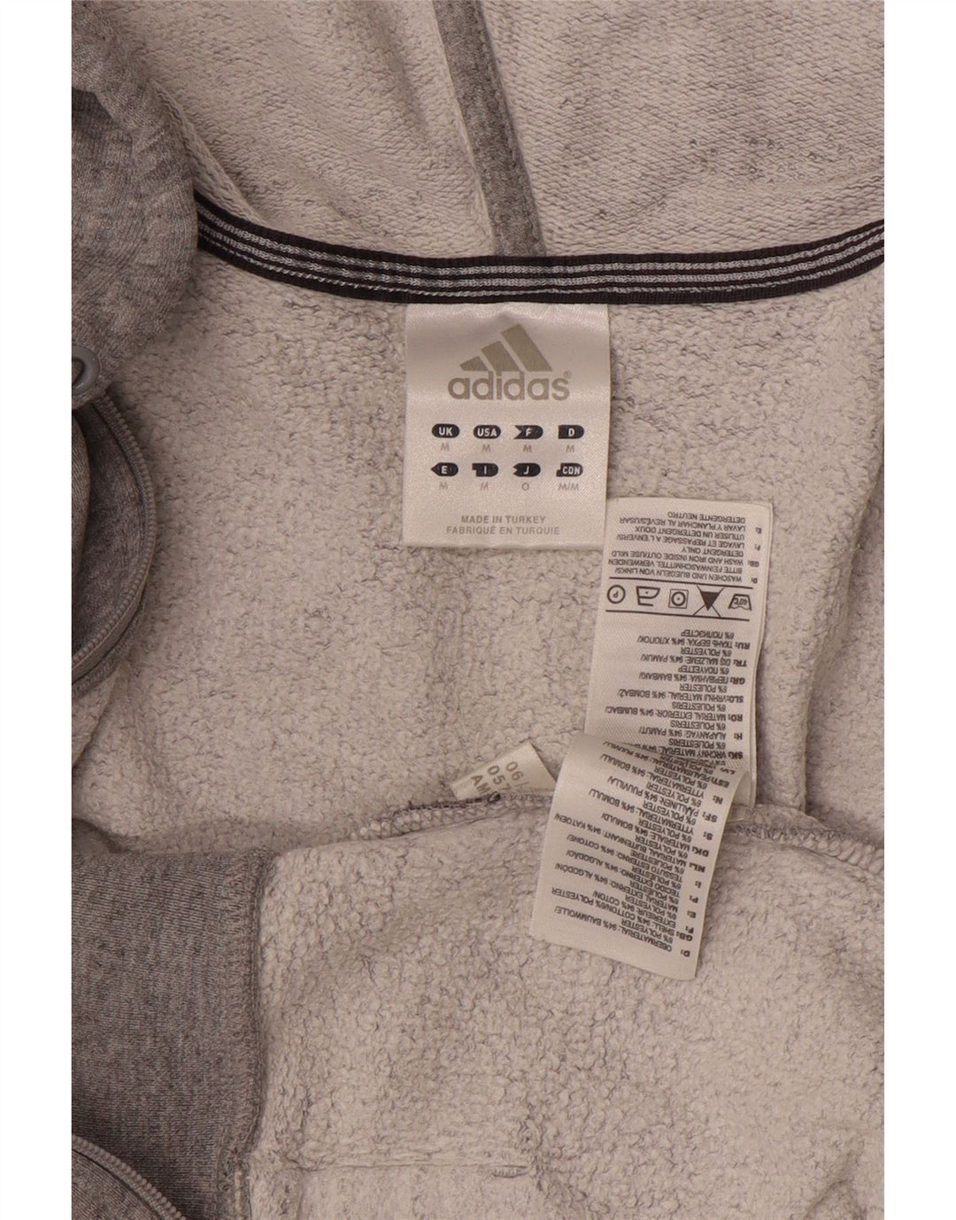 Pulover ADIDAS pentru bărbați, cu fermoar, bumbac cu pete, gri mediu