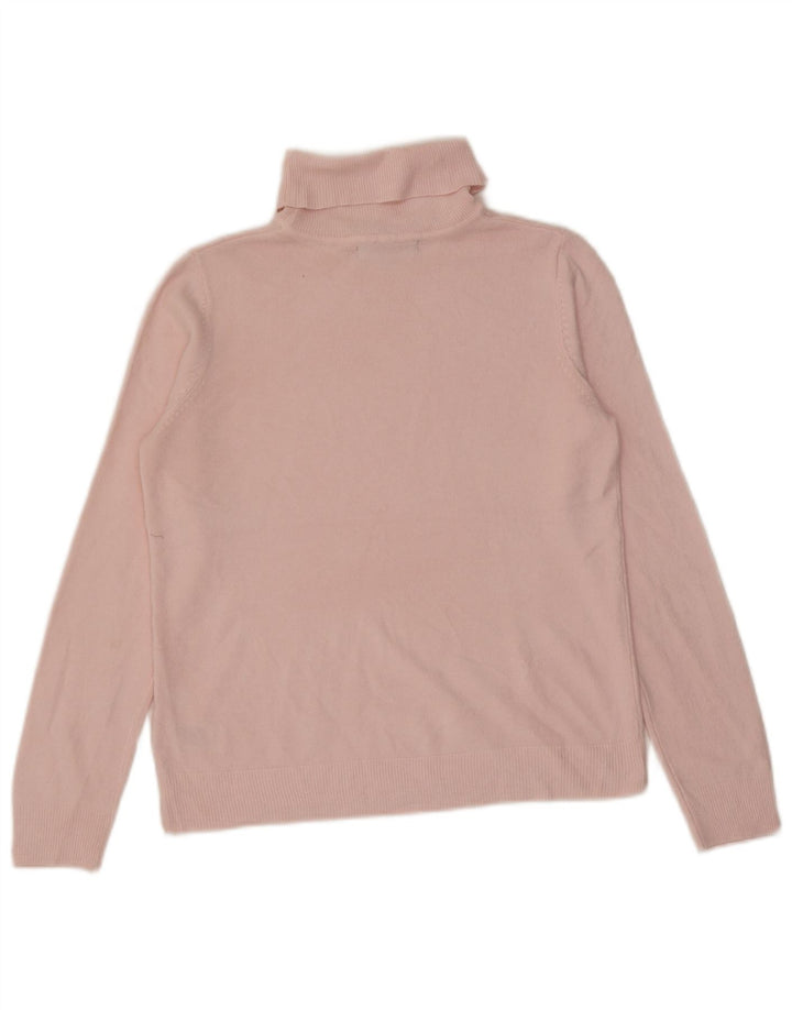 Pulover pentru femei Marks & Spencer cu gât rulat UK 12 Acrilic roz mediu