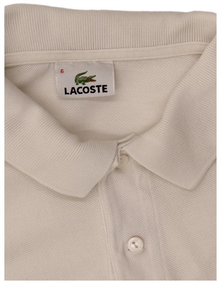 Tricou polo pentru bărbați Lacoste Mărimea 6 XL Alb