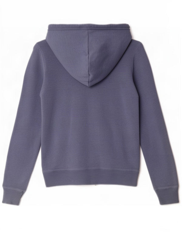 Pulover Hollister Graphic Zip pentru femei UK 10 Bumbac albastru mic