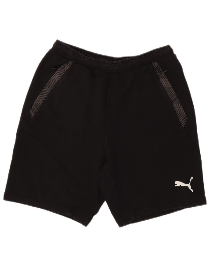 Pantaloni scurti sport Puma pentru bărbați, bumbac negru mic