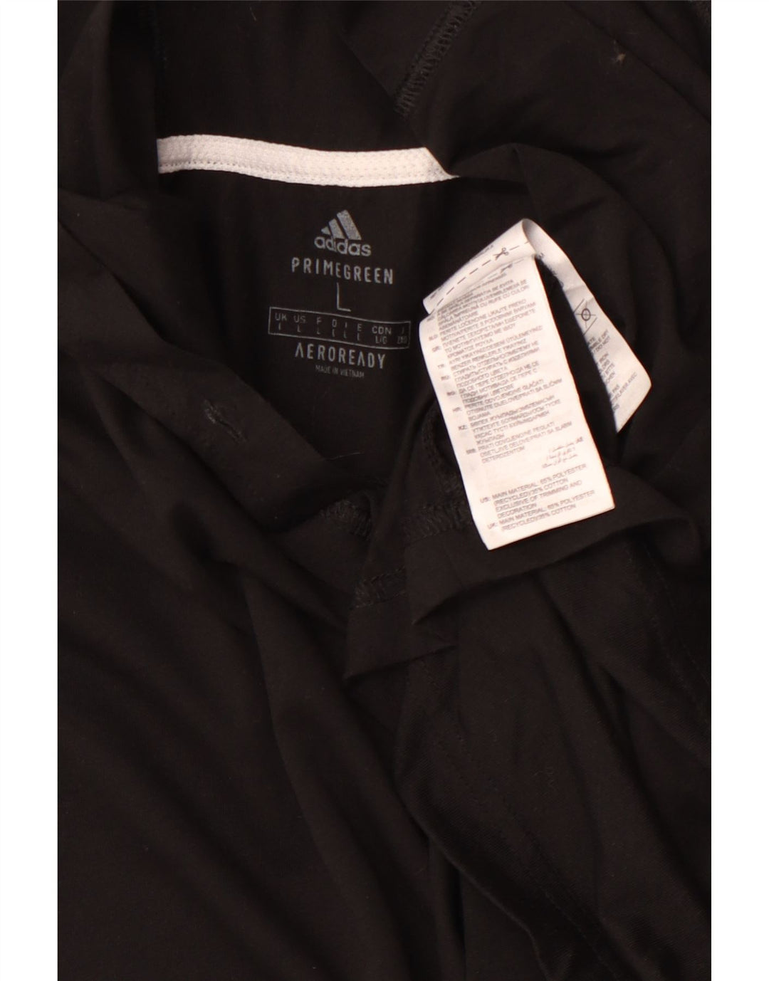 Top cu glugă ADIDAS Aeroready pentru bărbați cu mânecă lungă, mare, negru, poliester