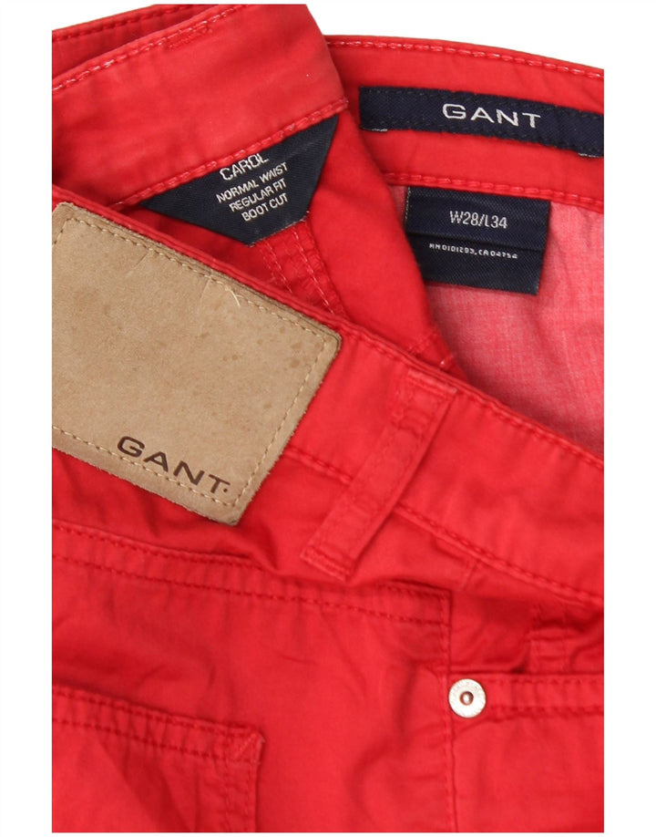 Pantaloni casual drepti GANT pentru femei Carol, cu ajustare normală, L28 L29, bumbac roșu