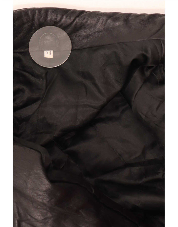 Jachetă de piele vintage pentru bărbați IT 54 2XL neagră