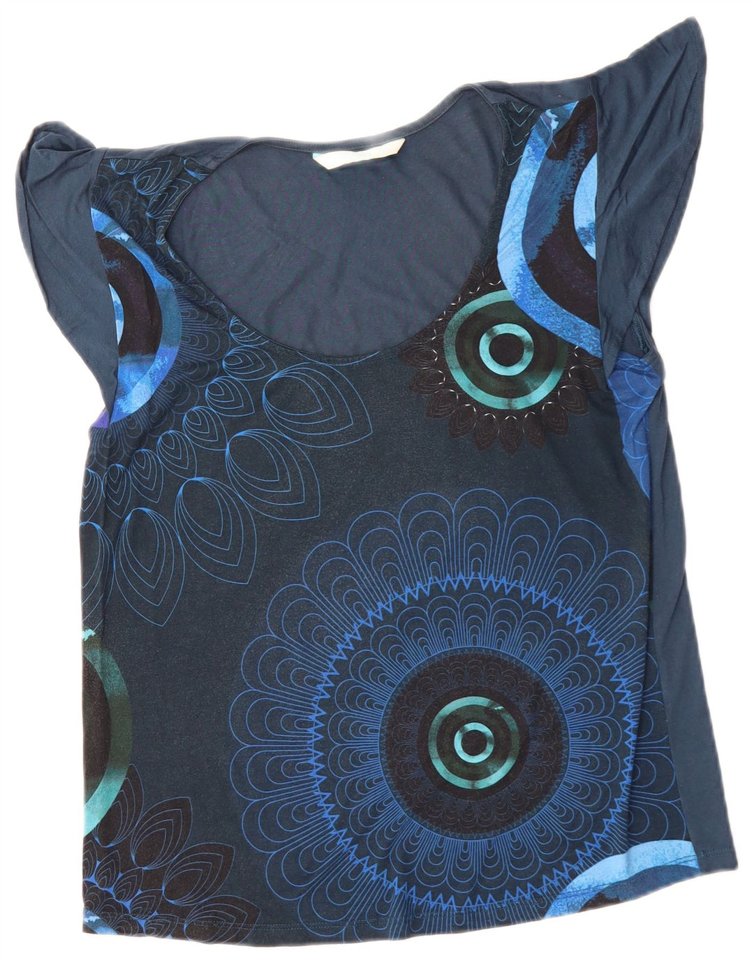 Bluză pentru femei DESIGUAL UK 14 Medium Bleumarin Floral