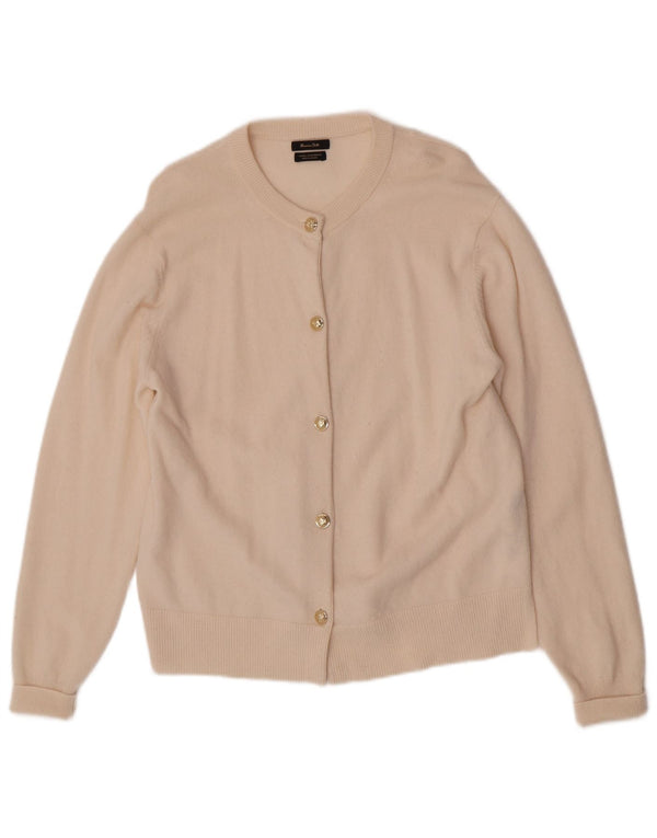 Pulover cardigan Massimo Dutti pentru femei UK 14 Medium Beige Lână