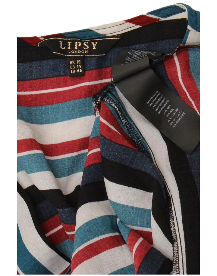 Bluză cămașă pentru femei Lipsy UK 18 XL Poliester cu dungi multicolore