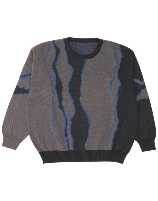 Pulover vintage pentru bărbați, cu croiala lentă, cu gâtul turn, pulover IT 50 Medium Bleumarin
