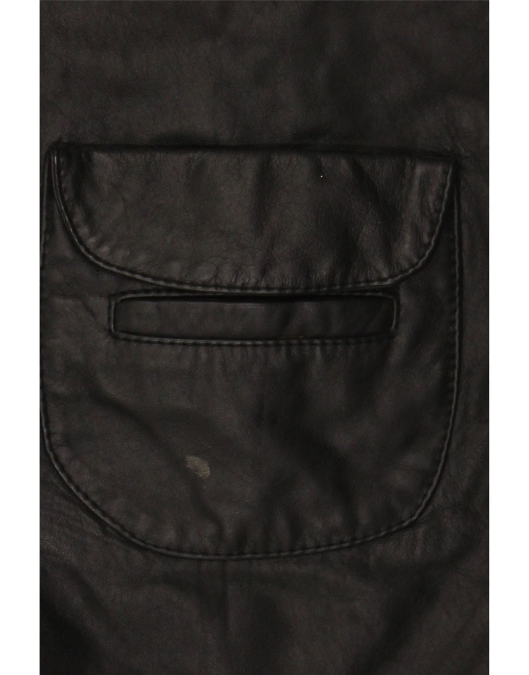 Gilet din piele vintage pentru femei UK 14 Medium Black
