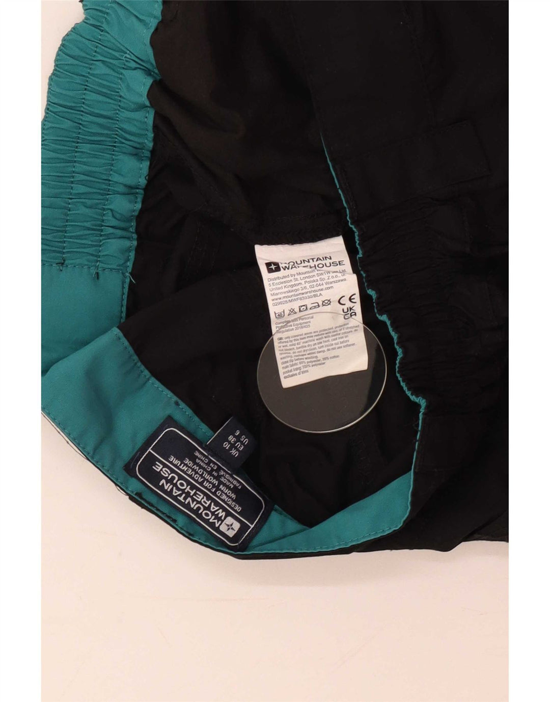 Mountain Warehouse Pantaloni scurti chino pentru femei UK 10 Small W26 Poliester negru