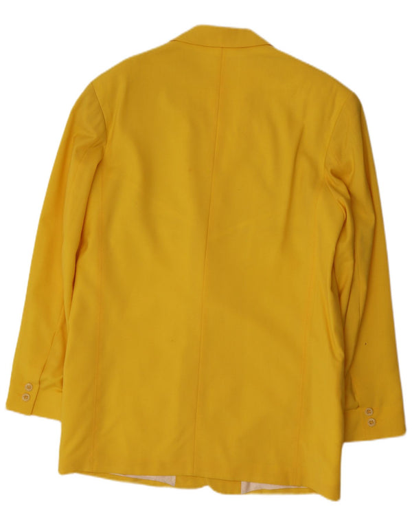 Jachetă pentru bărbați VINTAGE cu 2 nasturi, UK 40, lână mare, galbenă