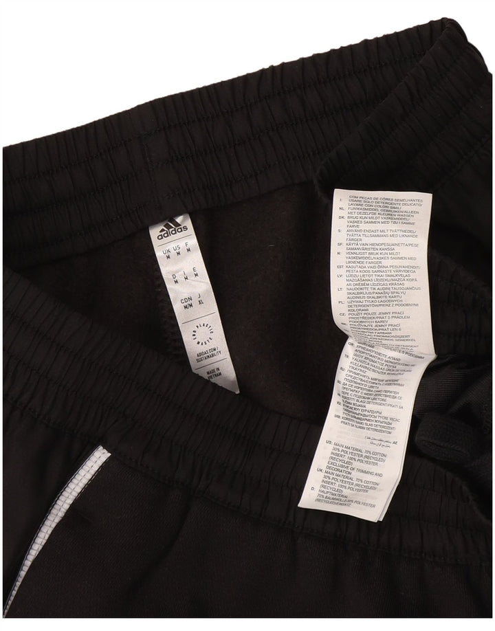 Pantaloni de trening Adidas pentru bărbați, bumbac mediu negru