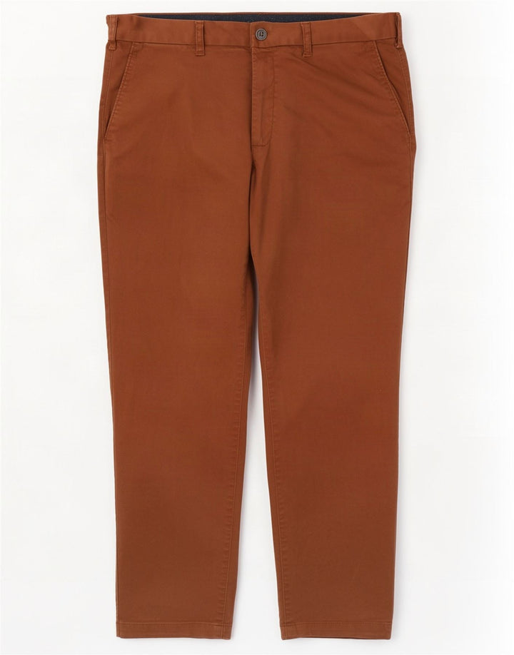 Marks & Spencer Pantaloni chino pentru bărbați, drepti, cu croiala normală, L40 L29, maro