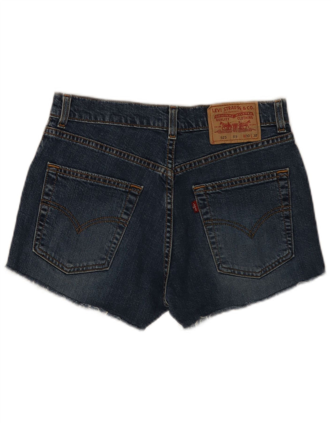 Pantaloni scurți Levi's 525 Denim W30, bumbac albastru mediu