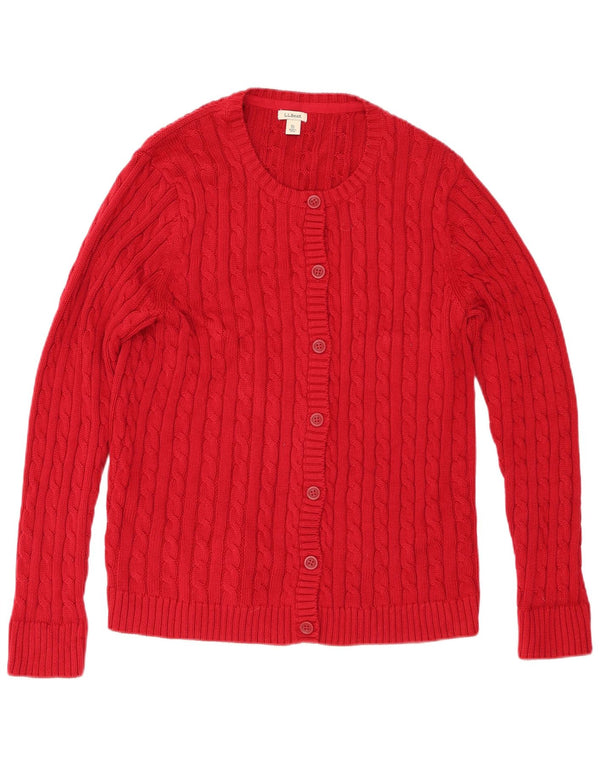 Pulover cardigan pentru femei L.L.Bean UK 18 XL bumbac roșu