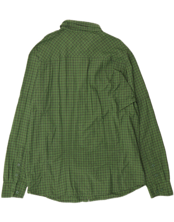 Cămașă pentru bărbați Columbia Omni-Shade Checked XL Green Check Nylon