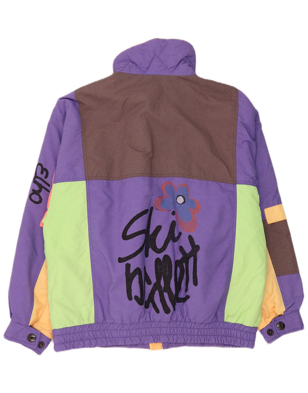 Jachetă de schi Vintage pentru bărbați cu grafică UK 38 Medium Multicolor Colorblock