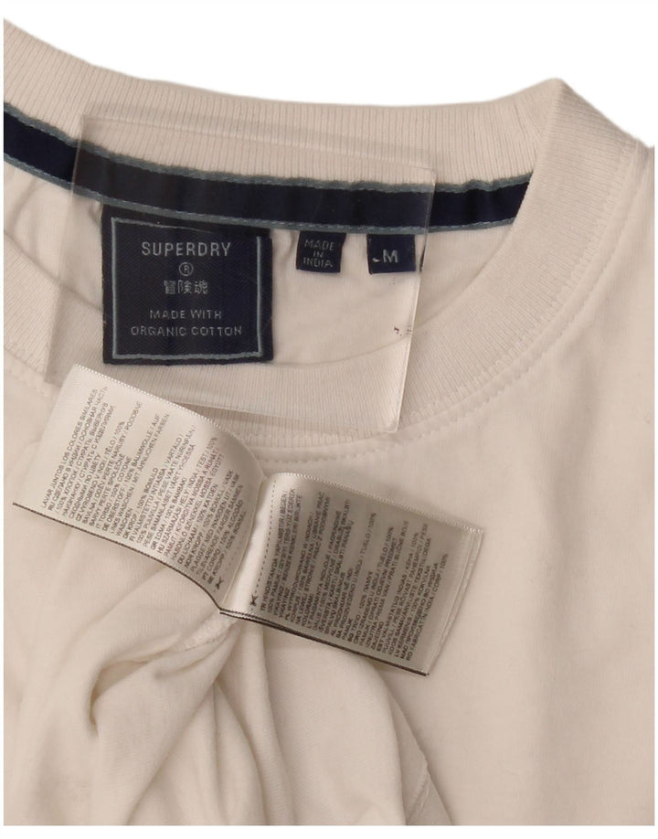 Tricou Superdry pentru bărbați Top Medium White Bumbac