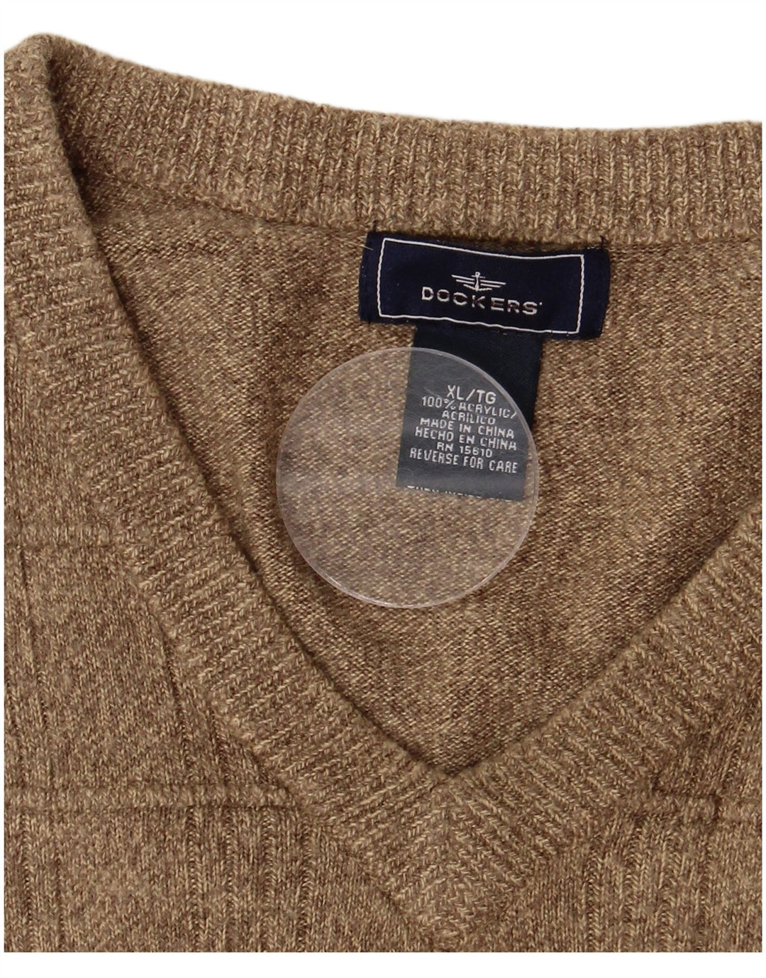 Dockers Mens Vest Tank Top XL Maro Acrilic