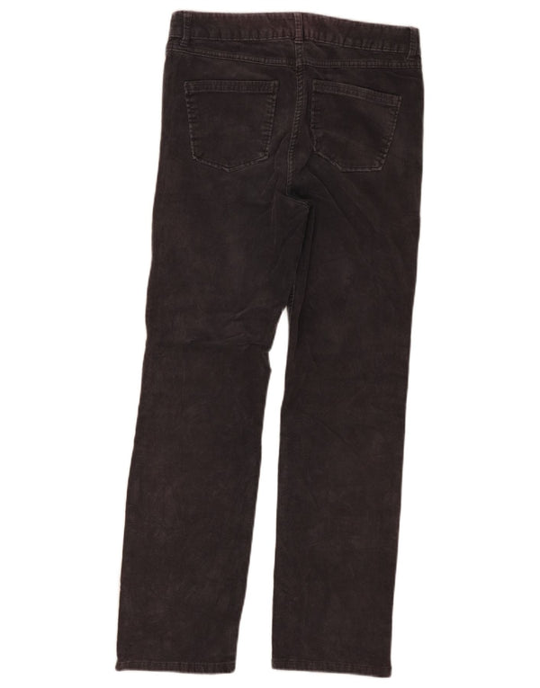 Pantaloni drepti din velur pentru femei Marks & Spencer UK 10 Small W28 L27 Gri