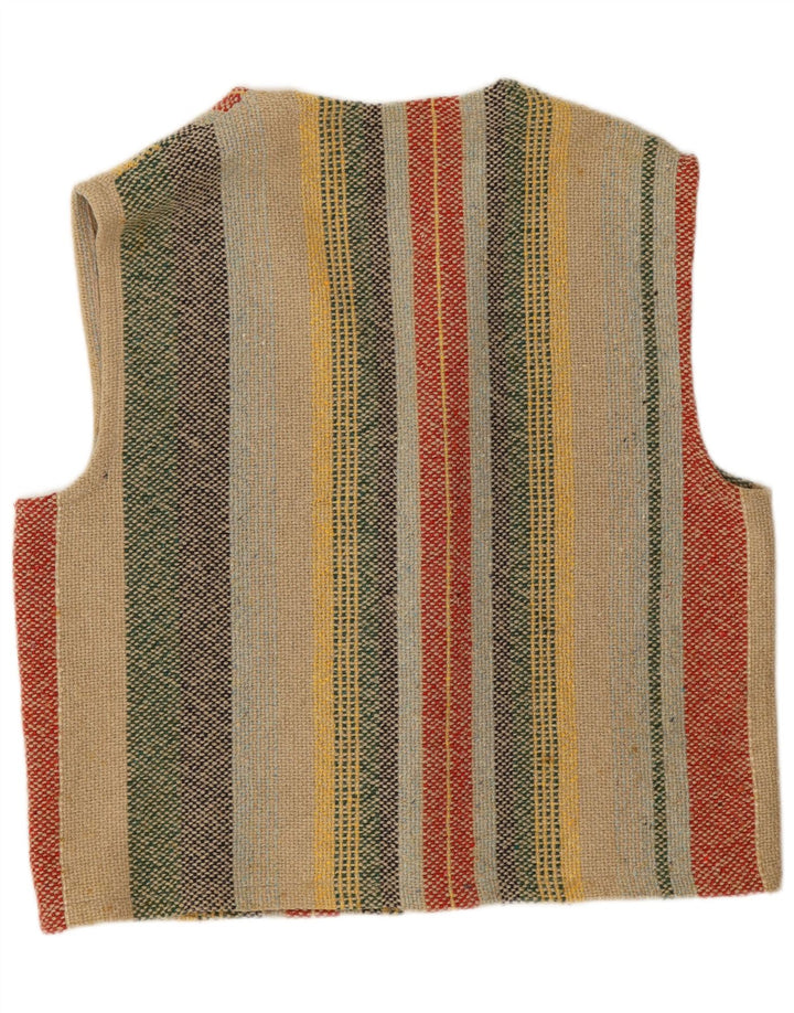 Vestă vintage pentru bărbați, mare, multicoloră, cu dungi acrilice