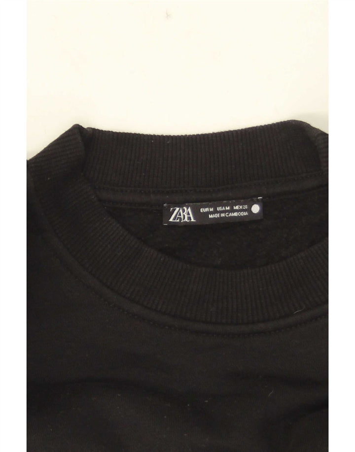 Pulover Crop pentru femei Zara UK 14 Medium Negru