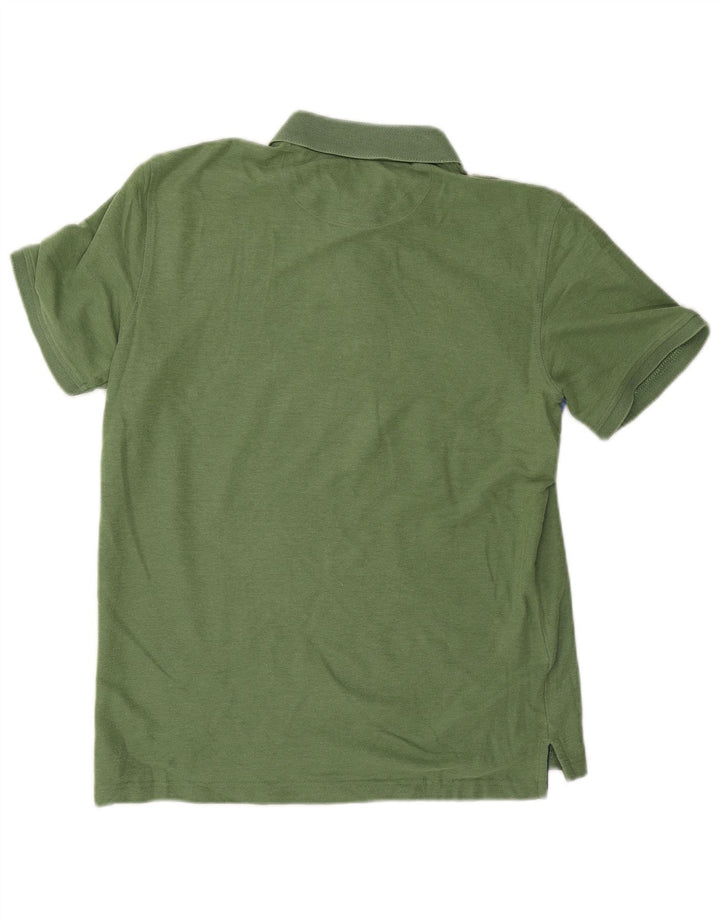 Tricou polo IZOD pentru bărbați, bumbac color bloc verde mediu