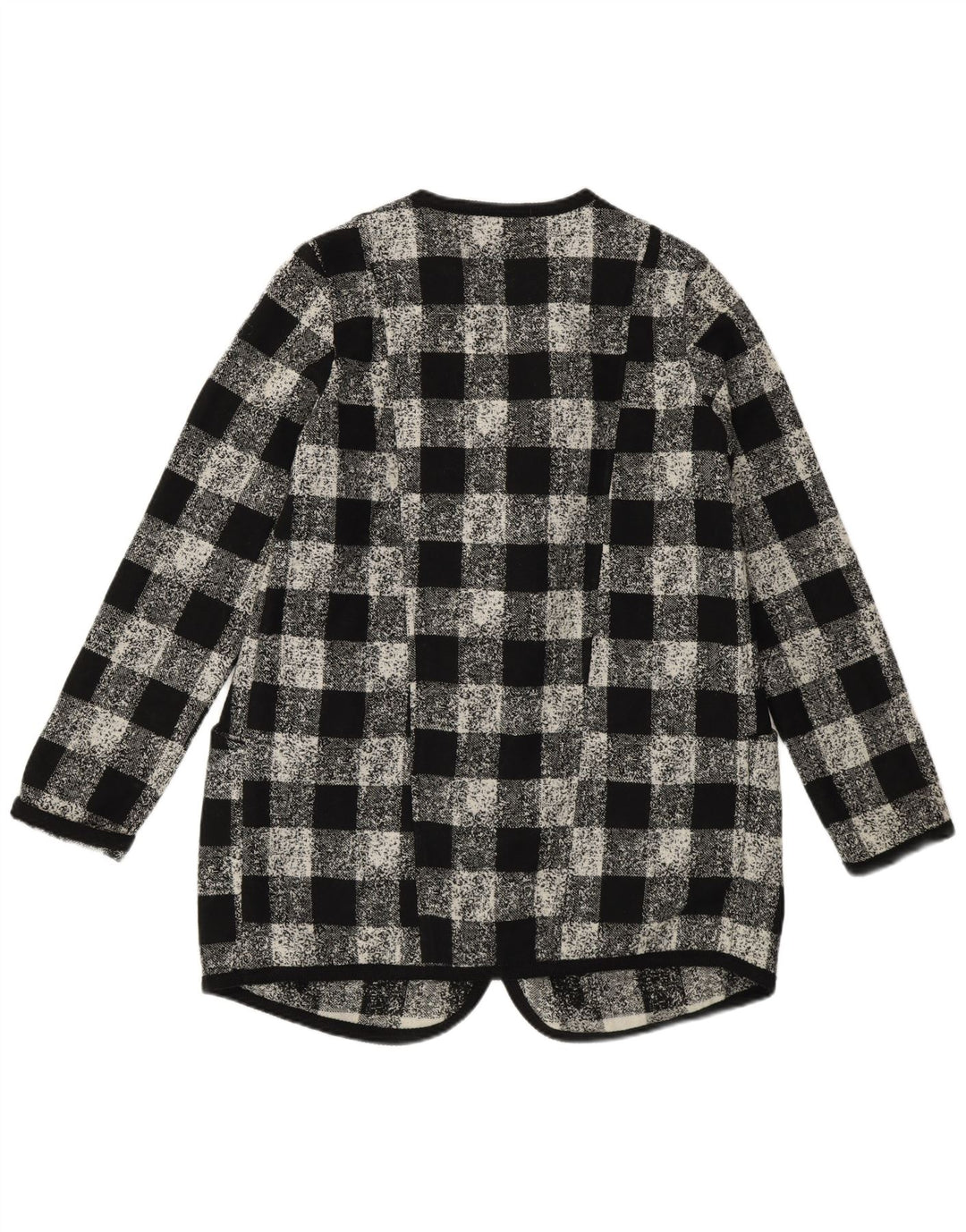 Jachetă blazer supradimensionată pentru femei Sisley UK 6 XS Negru Gingham Acrilic
