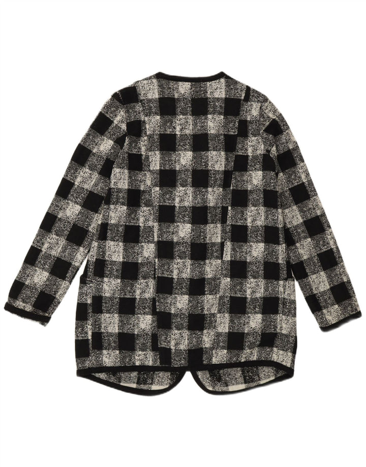 Jachetă blazer supradimensionată pentru femei Sisley UK 6 XS Negru Gingham Acrilic