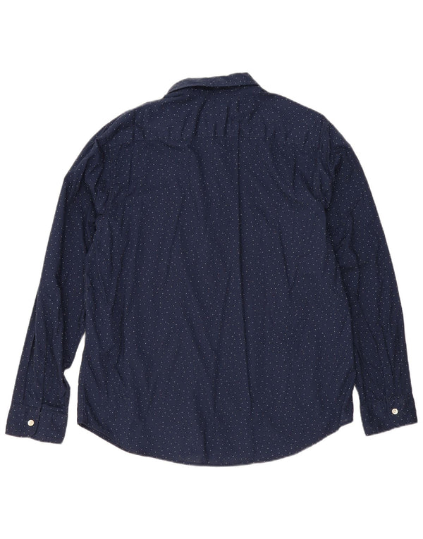 Cămașă pentru bărbați Levi's XL, albastru marin, bumbac cu pete, clasică