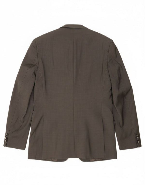 Jachetă pentru bărbați Hugo Boss pentru bărbați, cu 2 nasturi, lână gri UK 42 XL