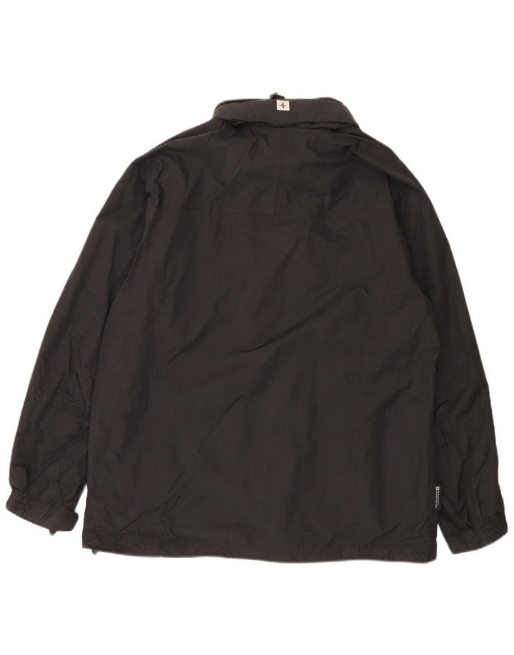 Jachetă de ploaie cu glugă pentru bărbați Mountain Warehouse UK 38 Nylon mediu negru