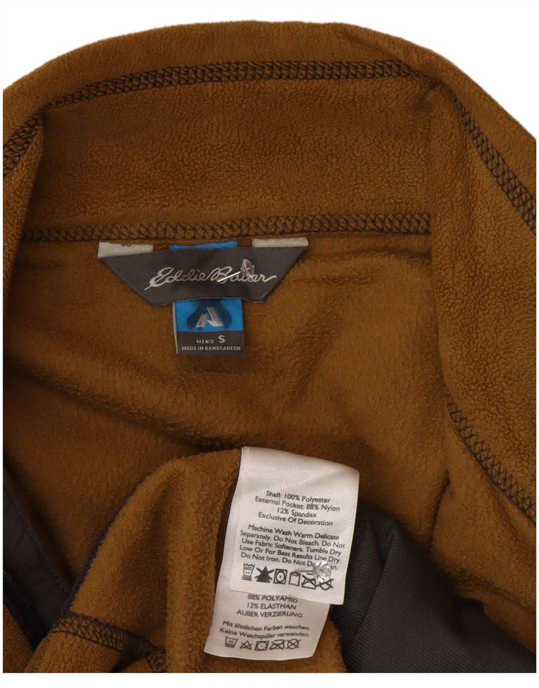 Jachetă fleece pentru bărbați Eddie Bauer UK 36, maro, poliester color bloc