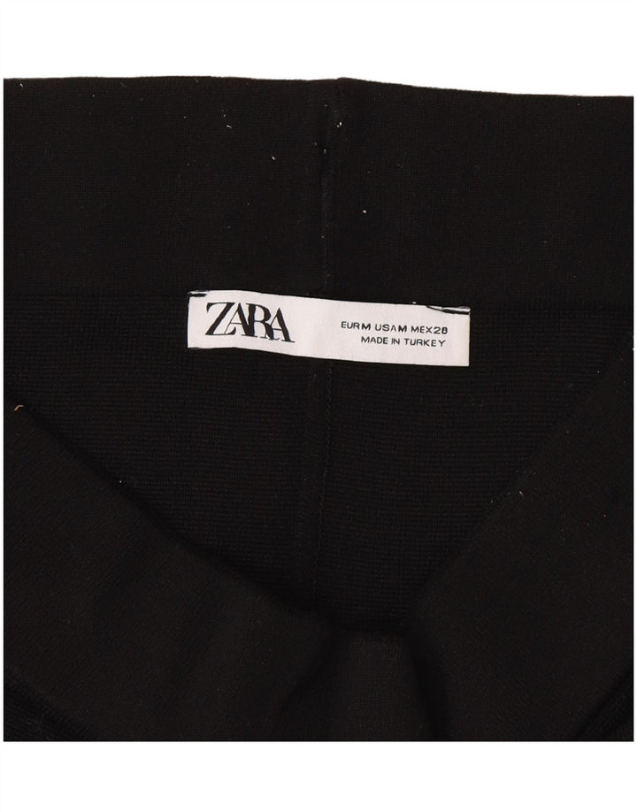 Leggings pentru femei Zara UK 12 Poliamidă neagră medie
