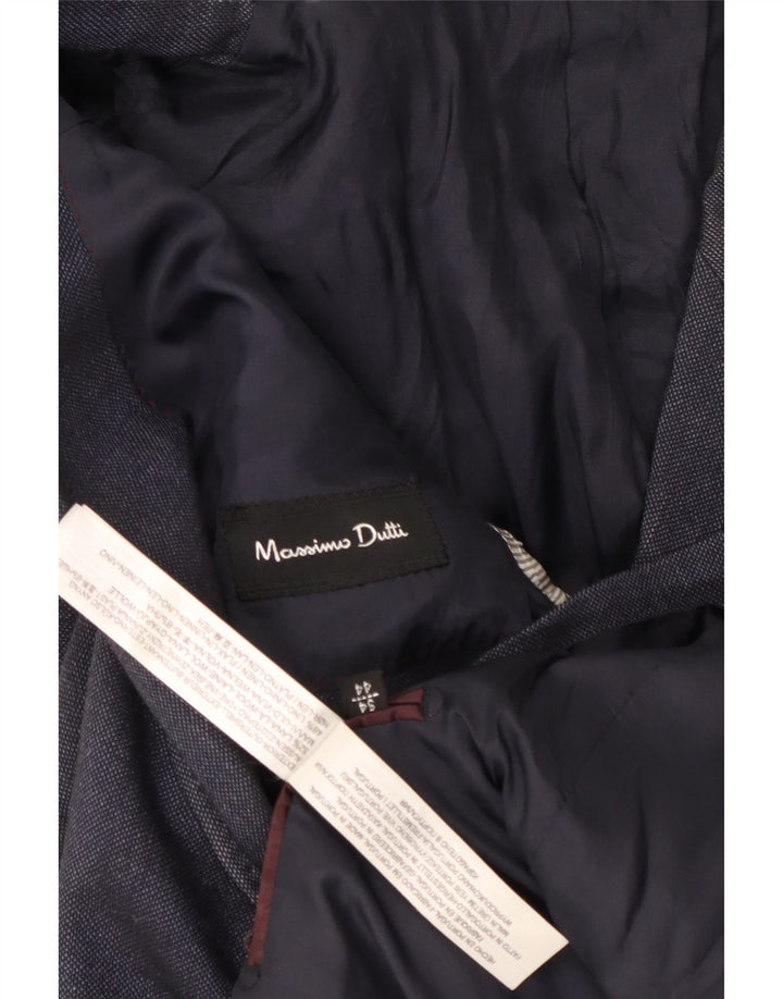 MASSIMO DUTTI Jachetă pentru bărbați cu 3 nasturi EU 54 XL Lână bleumarin