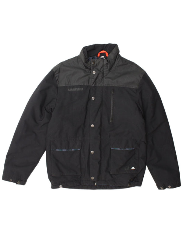 Jachetă de vânt pentru bărbați Adidas UK 36 Mic Negru Colorblock Nylon